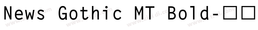 News Gothic MT Bold字体转换